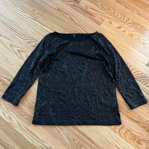 J.crew sequin boatneck top
